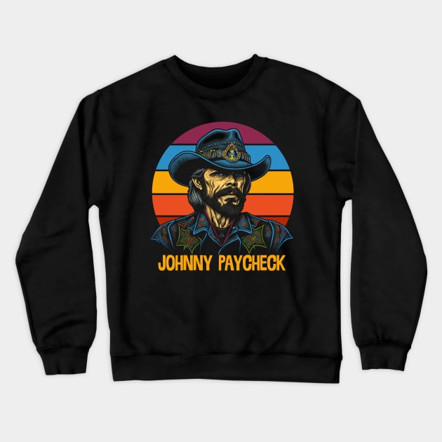 Johnny Paycheck / Retro Style Fan Design Crewneck Sweatshirt by DankFutura